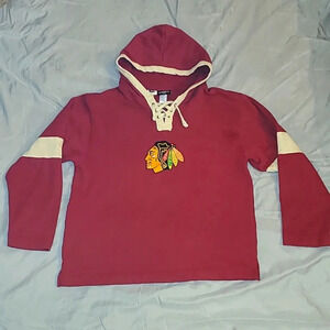 Men's large NHL official Chicago Blackhawks OLD TIME HOCKEY hoodie LOT F13
